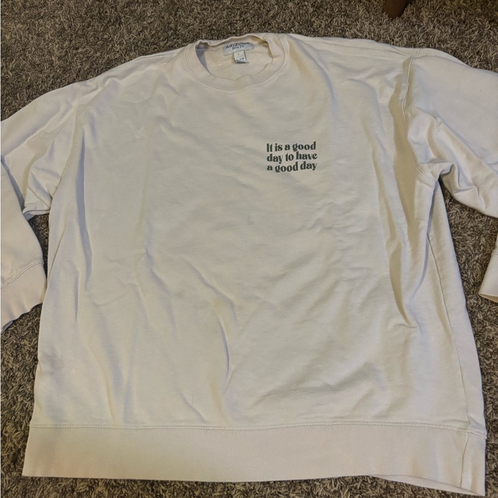Cream Sweater with Motivational Print